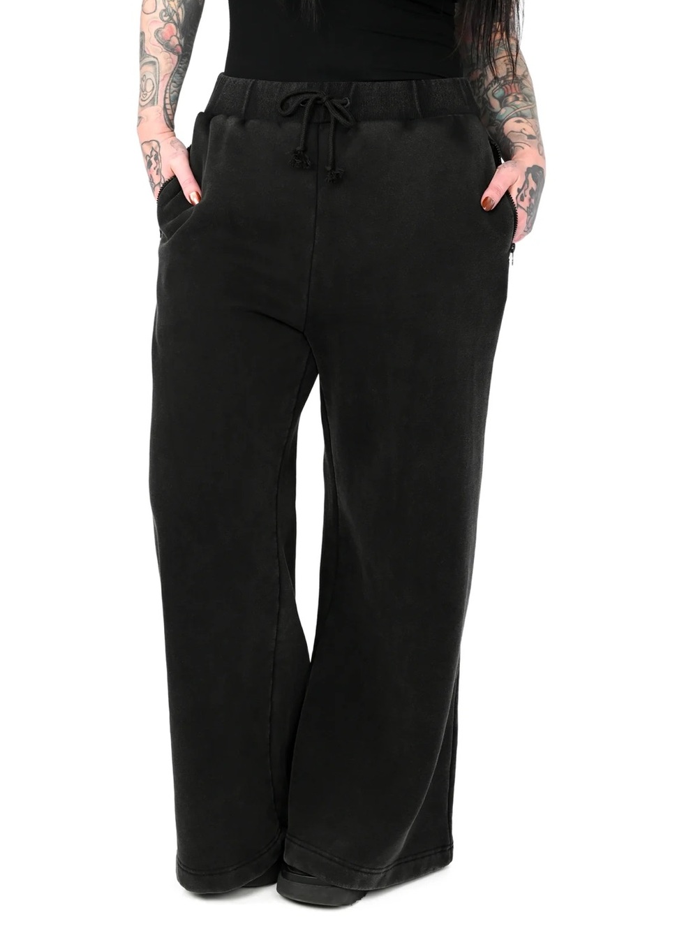 Foxblood Wide Leg Sweatpants